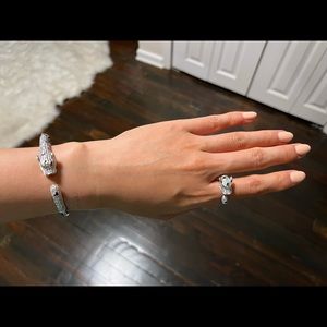 Panther bracelet and ring set
